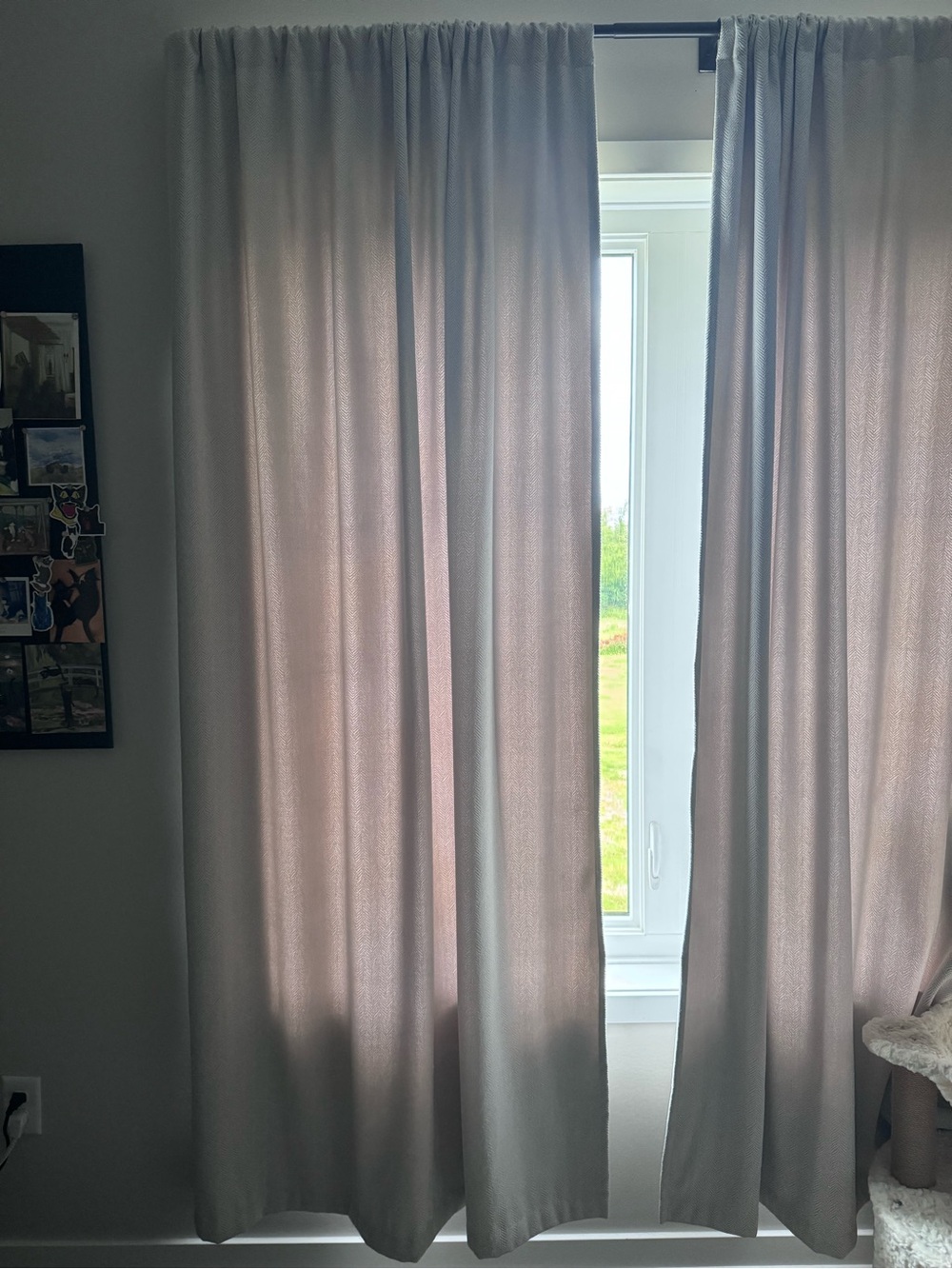 Neutral Light-Filtering Curtain Panels - Soft Taupe
